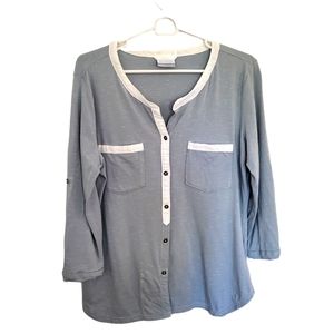 Columbia Women's Vista Hills Henley Light Blue Large